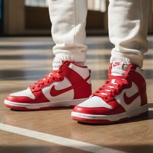 Nike GS Dunk  high retro University Red